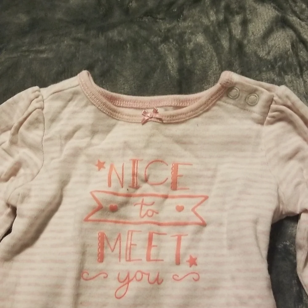 Baby B'Gosh Baby Girl's Stripe Long Sleeve Onesie